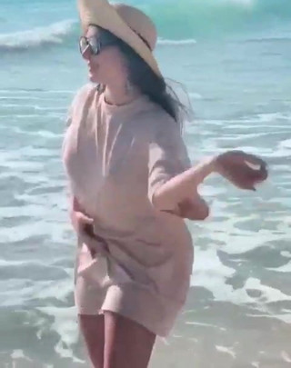 belly dancing on the beach