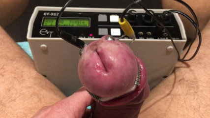 Cockhead loves a hard electro torture