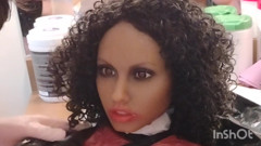 Ebony sex slave filthy curls cut by owner