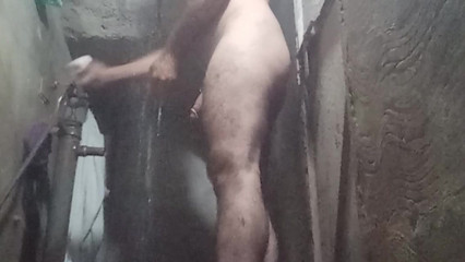 Showered by my cute ass cock