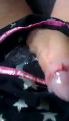 Cumshot in tiny panties 2
