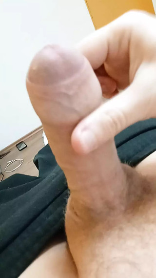 Future sailor with a big dick coats his penis with the saliva of the girl next door