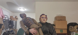 MOLLY is enjoying herself rubbing her genitals dancing to party music in her nice satin dress.