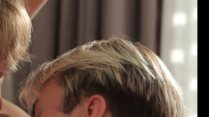 Two Friends With Big Cocks Fuck Cute Guy's Tight Asshole Cums