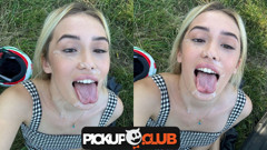 PICKUP CLUB - Blondie Rika Fane gets huge facial cumshot