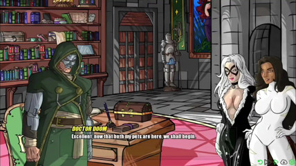 Doom fucks and sucks two beautiful women - doomination gameplay