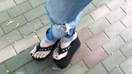 I walk around and tempt you with my feet