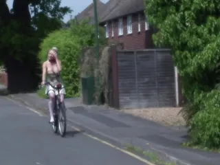 Busty blonde who takes her bicycle to the garage ends up fucking the mechanic