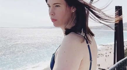 Sexy Transgender Girl In Nice France (Lingerie Only) in Public, just in Bra and Panties. Sexy tranny Bum in thong. thumbnail