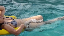 We come back from the beach and stepmom puts her huge dildo, I want to fuck her and I cum in her pussy