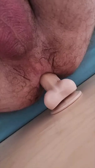 First time anal with my new dildo