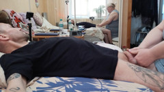 Blowjob and Dick Jerking From Mother-in-law
