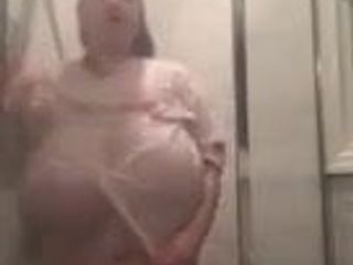 BBW wet t-shirt shower