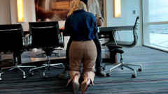 Fa Fiona Meets enger in His Boardroom