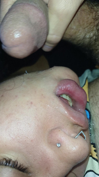 2 CREAMPIES FOR THIS SLUT, SHE GETS IT IN HER MOUTH AND FACE