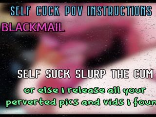 AUDIO ONLY - Self Suck and slurp your cum or I release your perverted oics online