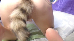 Fuck My Shaved Asshole with Tail Toy