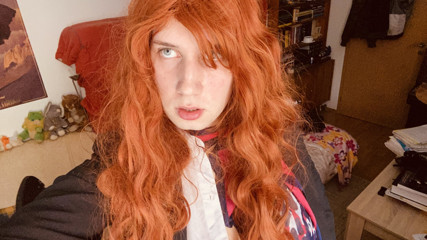 Ballsy Office Fun with Redhead Slut