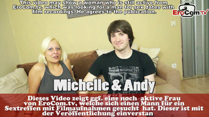 German chubby blonde girlfriend - couple's first casting