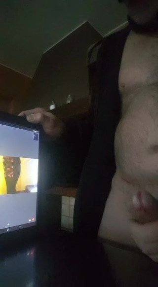 Antonella in Skype Cam with friends