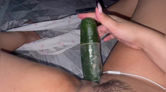 Sunbathing and masturbating to control on the terrace