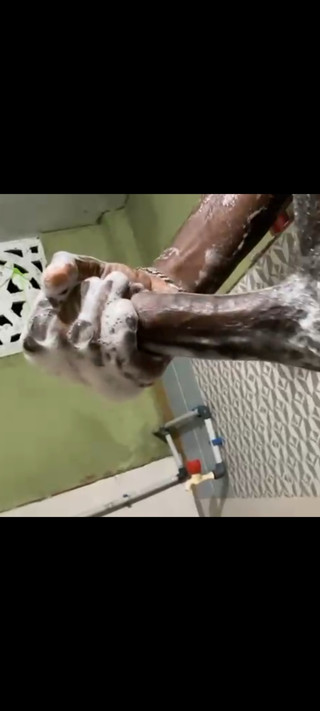 A tamil indian big black cock Cumming while bathing