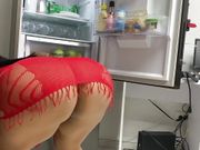 The voluptuous maid leaves everything spotless in the fridge