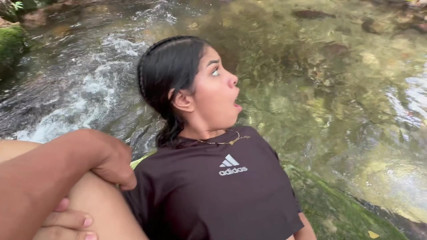 Latina slut cums and orgasms after her stepbrother gives her a hard fuck for her tight vagina.