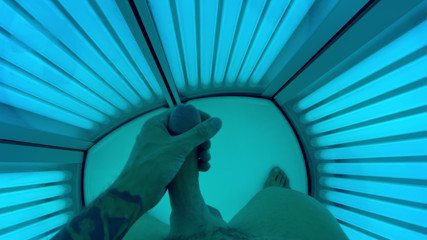 Couple Fucking Hard in Public Solarium Tanning Cabin – Risky Public Sex with People Around FULL VIDEO