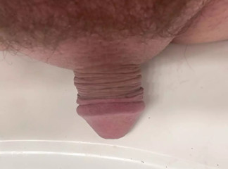 Tasting my own precum from micro penis