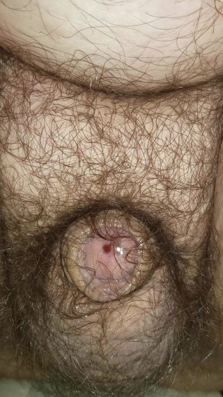 Small hairy cock leaking while riding a toy