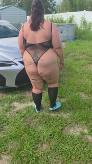 Showing off my new outfit outside