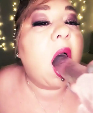 Super Wet and Sloppy Blowjob with My Toy....