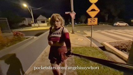 Sissy schoolgirl fuckdoll on the streets (sample repost)