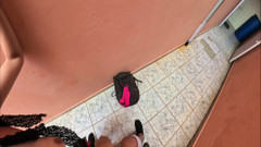 Risky sex with a female student in the school hallway.