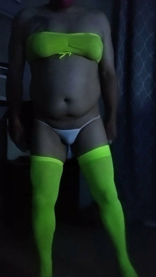 Handsome man in sexy panties