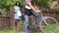 Fucking the mail man on the lawn