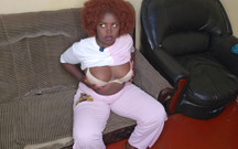 African Black Woman with Pretty Eyes Masturbate Her Pussy so Well