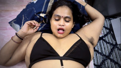 Husband Returns From Duty, Wife in Black Dress Waiting on Bed, Nonstop Sex Hindi