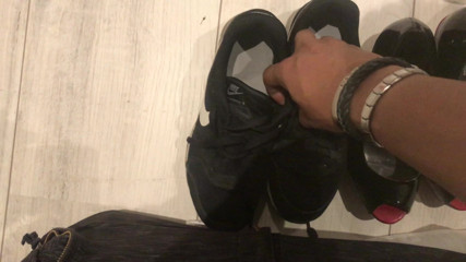 Cum again on neighbours sneakers