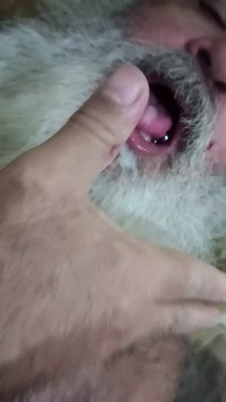 BIG BEARDED DADDY BEAR CUMMING QUITE A BIT LATER SWALLOWED