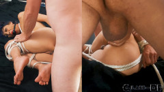 MILF gets tied up for a BDSM "photoshoot," Then I ass fuck her