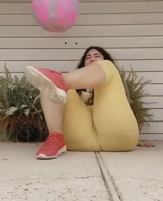 Fat pussy playing ball