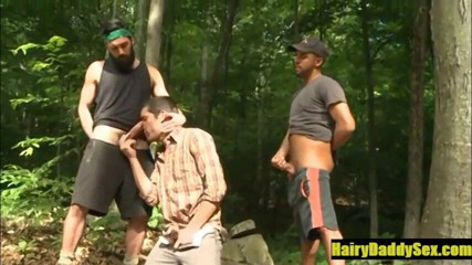 Threesome outdoors