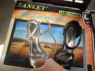Cum on sandals heels