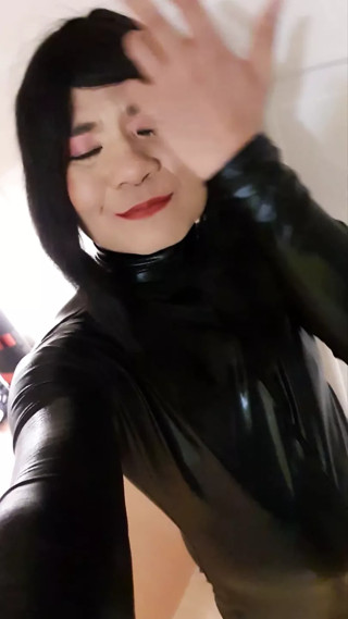 The Little Sissy in black outfits