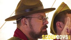 ScoutBoys Cute hairless Johnny Hunter fucked outdoors by hung DILF