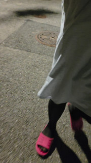 public pantyhose flashing