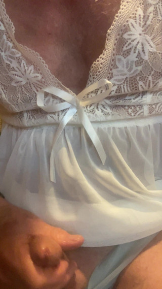 Beige slip and purple panties! thumbnail