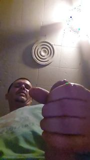 Solo cum shot. Me standing over you as I pull my cock out and cum all over you